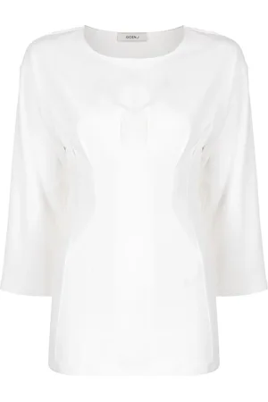 GOEN.J Jersey i strækbart design med rund hals