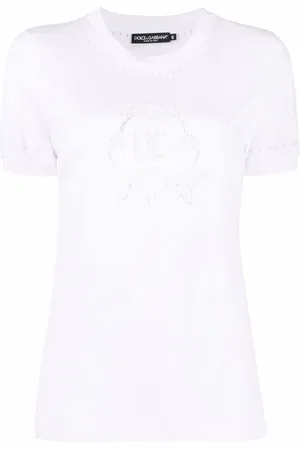 Dolce & Gabbana T-shirt i broderie-anglaise