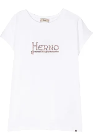 HERNO T-shirt med nitte-logo