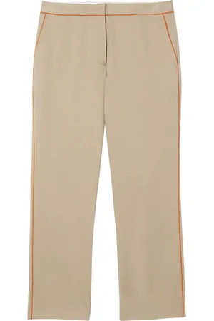 Burberry Cropped bukser med kontrastkant