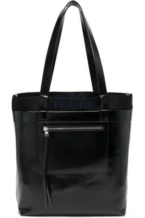 Alexander McQueen Skuldertaske med behandlet finish