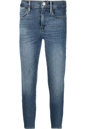 Frame Jeans i denim med slitageeffekt