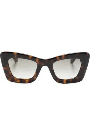 Gucci Cat eye-solbriller med skildpaddeeffekt