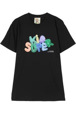 KIDSUPER STUDIOS Bubble T-shirt med logotryk