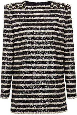 Balmain Kort kjole med pailletter