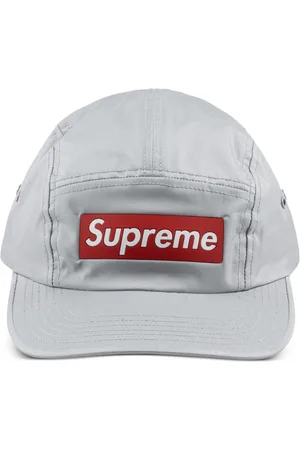Supreme Baseballkasket med gummi-logo og mesh
