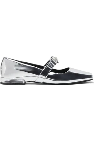 VERSACE Metalliske Gianni Ribbon ballerinaer