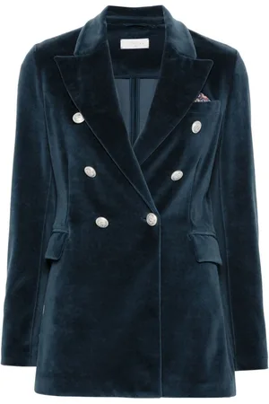 Circolo Dobbeltradet blazer i velour