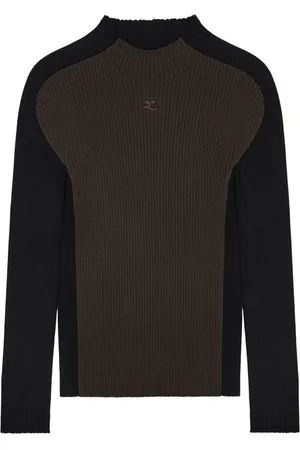 Courrèges Ribstrikket trøje med broderet logo