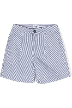Il gufo Seersucker-shorts med mellemhøj talje