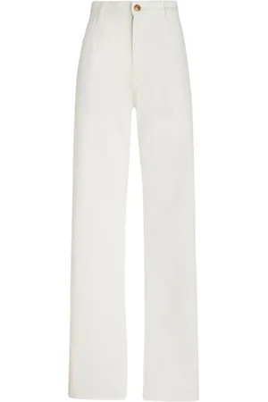 Etro Cropped jeans med Pegaso-broderi