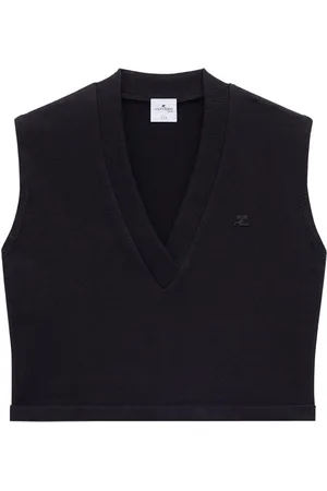 Courrèges Varsity vest med logoapplikation