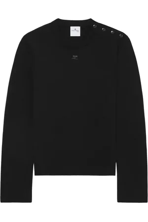 Courrèges Sweater med trykknapper på skulderen