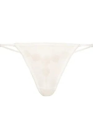 Kiki de Montparnasse Chouchou g-streng med blomstret applikation