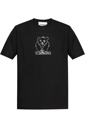 Iceberg T-shirt med broderet bjørn