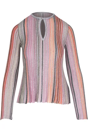 Missoni Ribbet trøje med pailletudsmykning