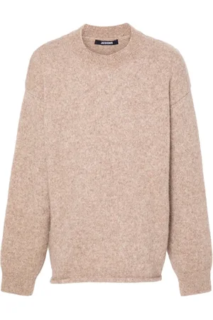 Jacquemus Intarsiastrikket sweater med logo