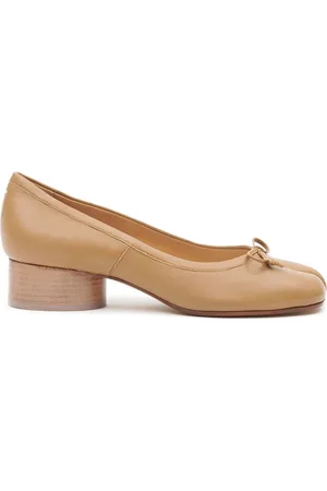 Maison Margiela Tabi 30 mm ballerina-pumps i læder