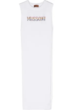 Missoni Midi kjole med rhinstensudmykket logo