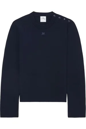 Courrèges Sweater med trykknapper på skulderen