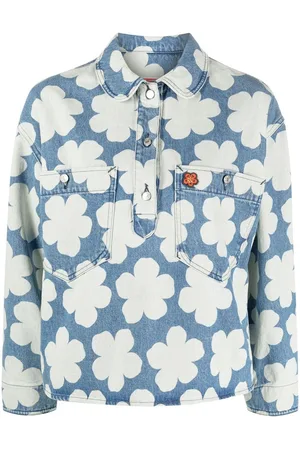 Kenzo Hana polo i denim med prikker