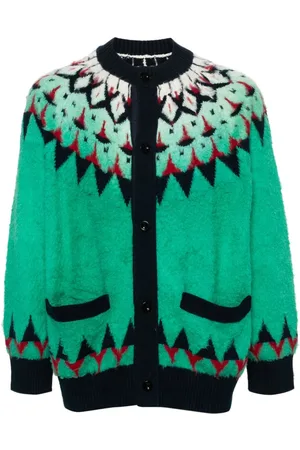 SACAI Cardigan i mønstret jacquard