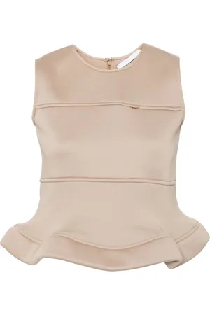 MELITTA BAUMEISTER ærmeløs bluse med peplum
