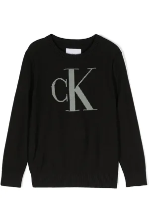 Calvin Klein Trøje med intarsiastrikket logo
