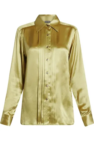 Tom Ford Silkeskjorte med pintuck-detalje