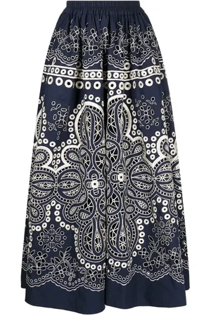 BIYAN Nederdel med blomster-broderi
