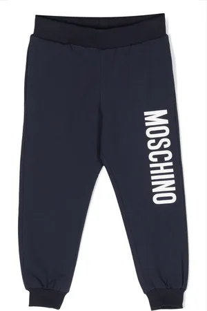Moschino Joggingbukser i strækbar bomuld med logotryk