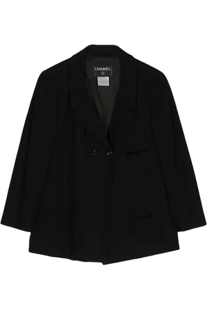 CHANEL Dobbeltradet blazer med hakrevers fra 1999