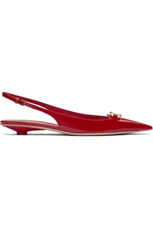 VALENTINO GARAVANI Slingback-ballerinaer i læder med VLogo Signature