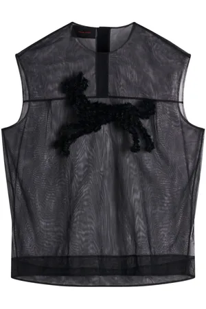 Simone Rocha Gennemsigtig broderet top