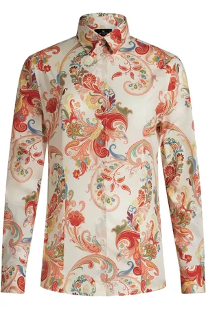 Etro Skjorte i poplin med paisleytryk
