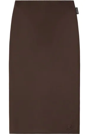 Courrèges Halvgennemsigtig midi nederdel