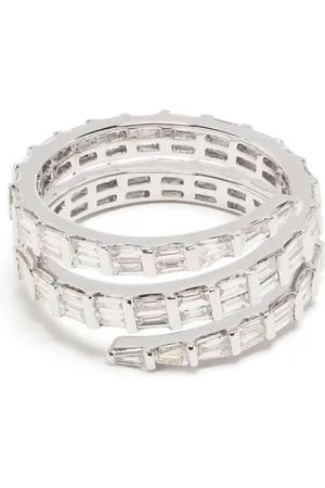 Anita Ring i 18 karat hvidguld med baguette-slebet diamant