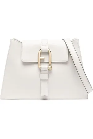 Furla Skuldertaske i læder med logoplade