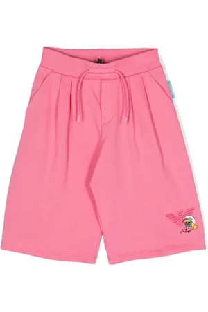 Emporio Armani X The Smurfs shorts med logo-applikation
