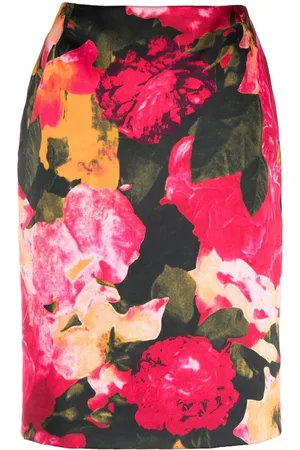 VERSACE Pencil-nederdel med rosetryk fra 00