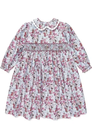 Sarah Louise Smock-kjole med blomstertryk