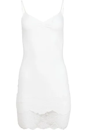FLEUR DU MAL Mellemlang slip-kjole med blondedetalje