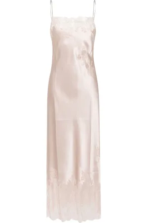 CARINE GILSON Kjole med Calais-Caudry blonde-kant