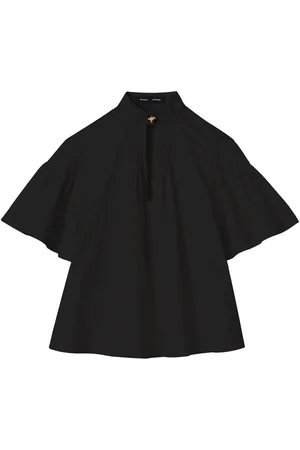 Proenza Schouler Kortærmet bluse med pintuck-detalje