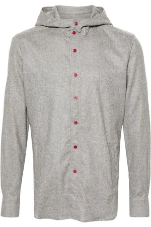 Kiton Mariano flannel-skjorte med hætte
