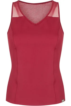 AMIR SLAMA Performance tanktop med mesh-paneler