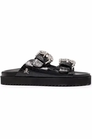 Philipp Plein Cocco lædersandaler