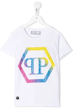 Philipp Plein T-shirt med krystaludsmykning