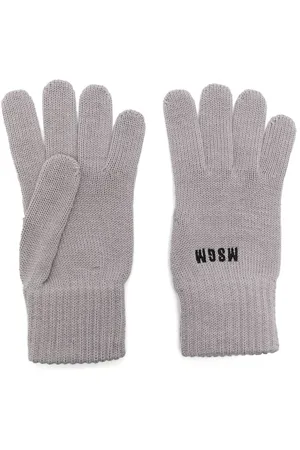 Msgm Strikkede handsker med broderet logo