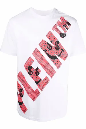 Philipp Plein T-shirt med rund hals og graffiti-tryk